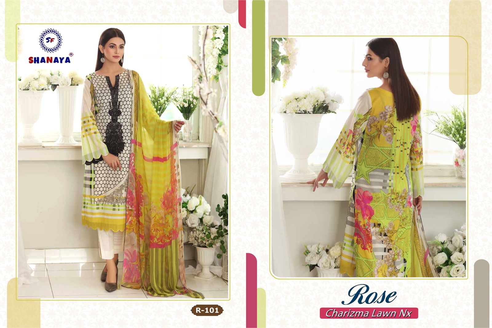 shanaya fashion rose charizma lawn nx lawn gorgeous look salwar suit catalog