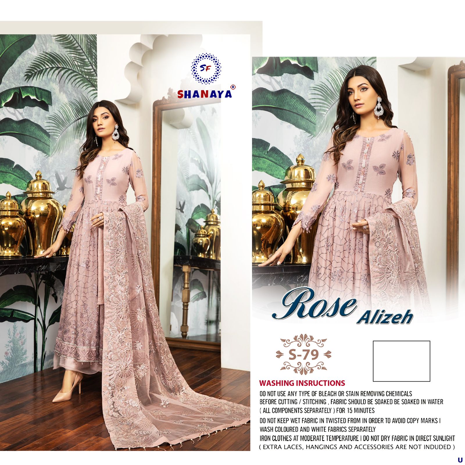 shanaya rose alizeh s 79 georgette catchy look salwar suit single