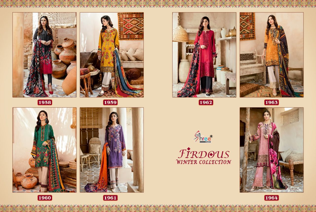 shree fab firdos winter collection pashmina decent look salwar suit catalog