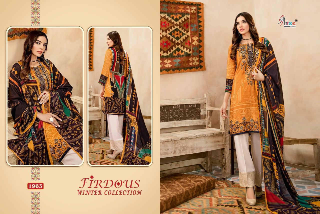 shree fab firdos winter collection pashmina decent look salwar suit catalog