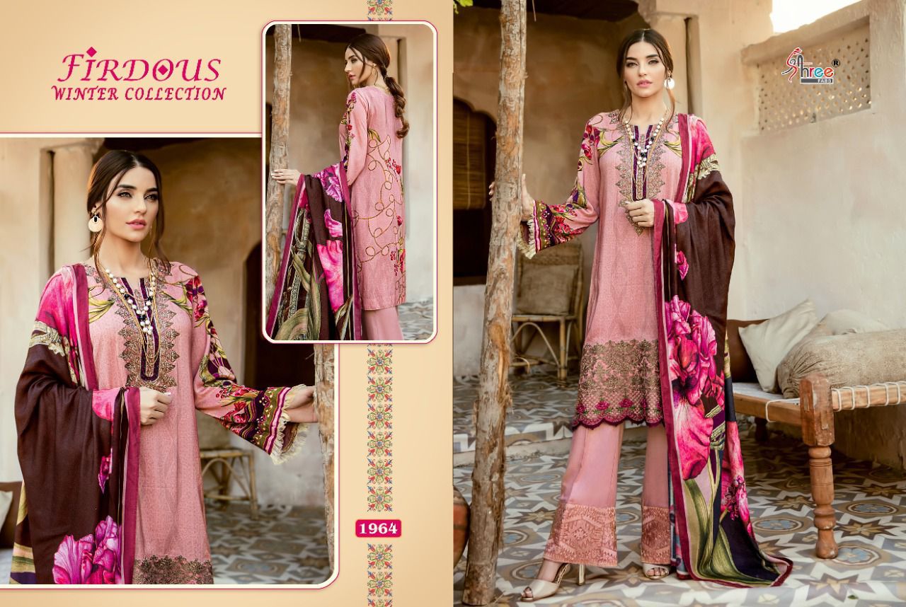 shree fab firdos winter collection pashmina decent look salwar suit catalog