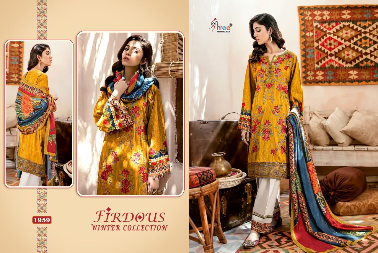 shree fab firdos winter collection pashmina decent look salwar suit catalog