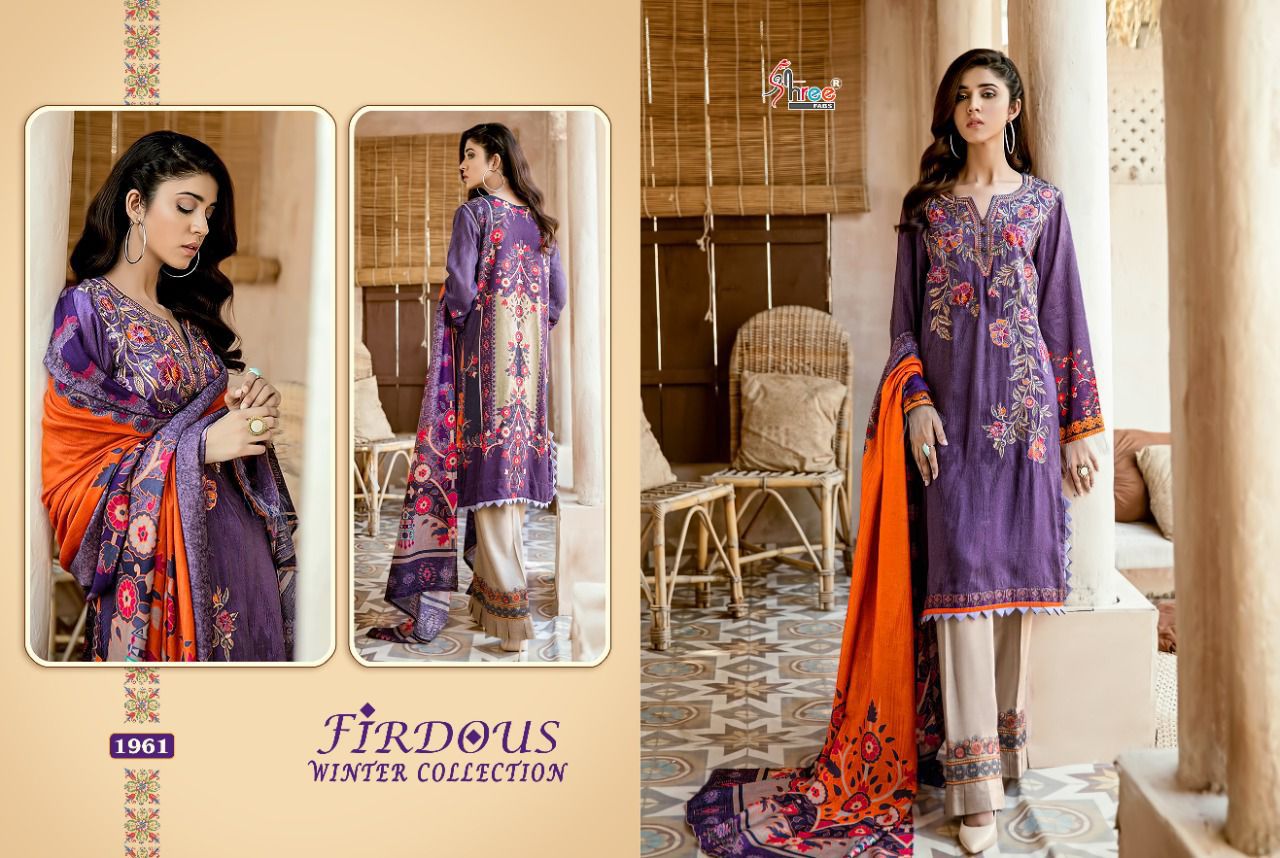 shree fab firdos winter collection pashmina decent look salwar suit catalog