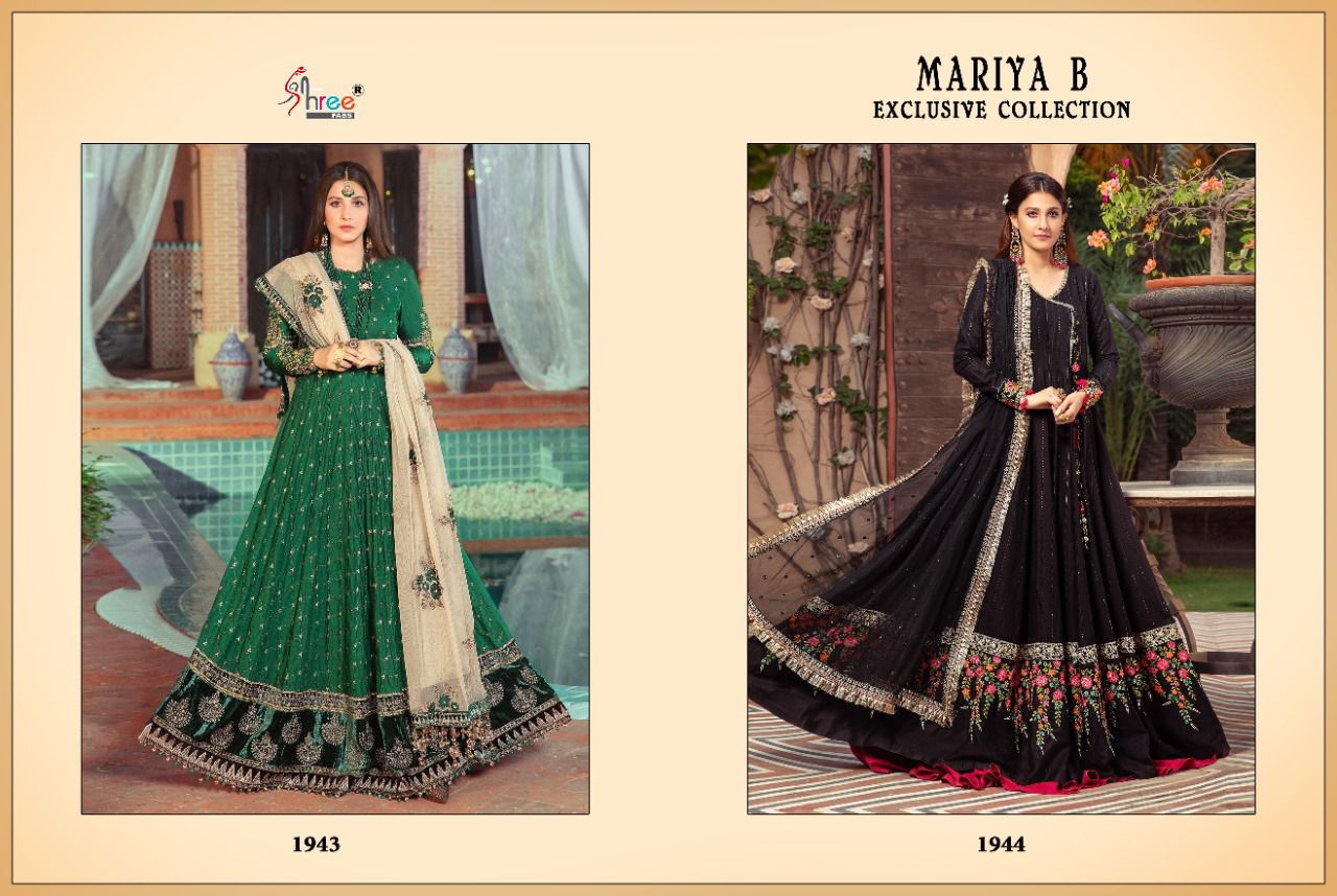 shree fab mariya b  collection d no 1943 to 1944 new and morden style gown catalog