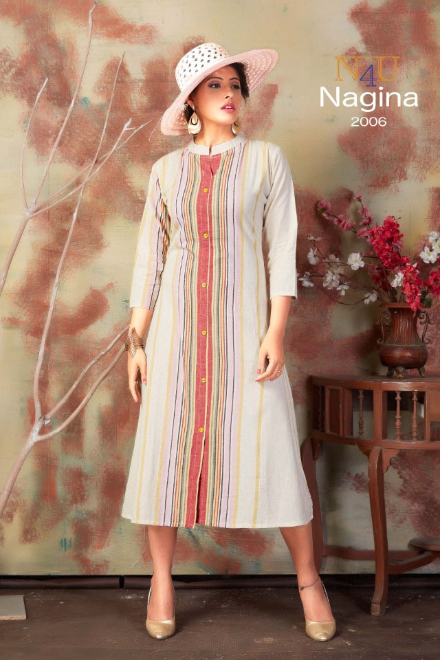 tunic house nu4 nagina cotton  graceful look kurti catalog