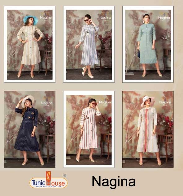 tunic house nu4 nagina cotton  graceful look kurti catalog