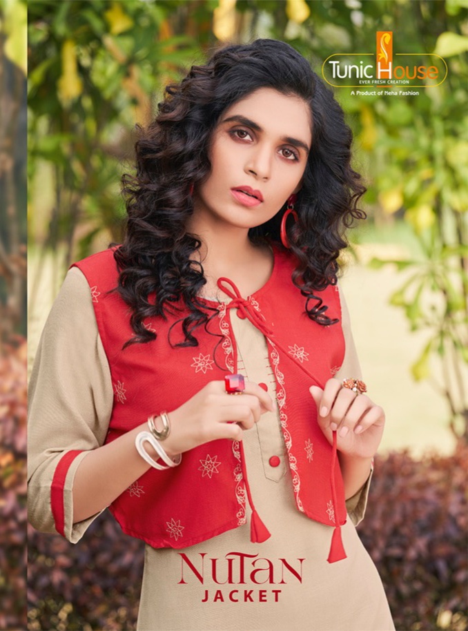 tunic house nutan cotton affordable price jacket kurti catalog