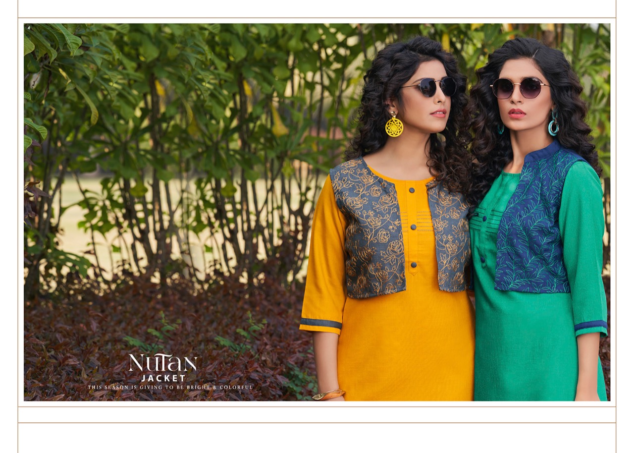 tunic house nutan cotton affordable price jacket kurti catalog