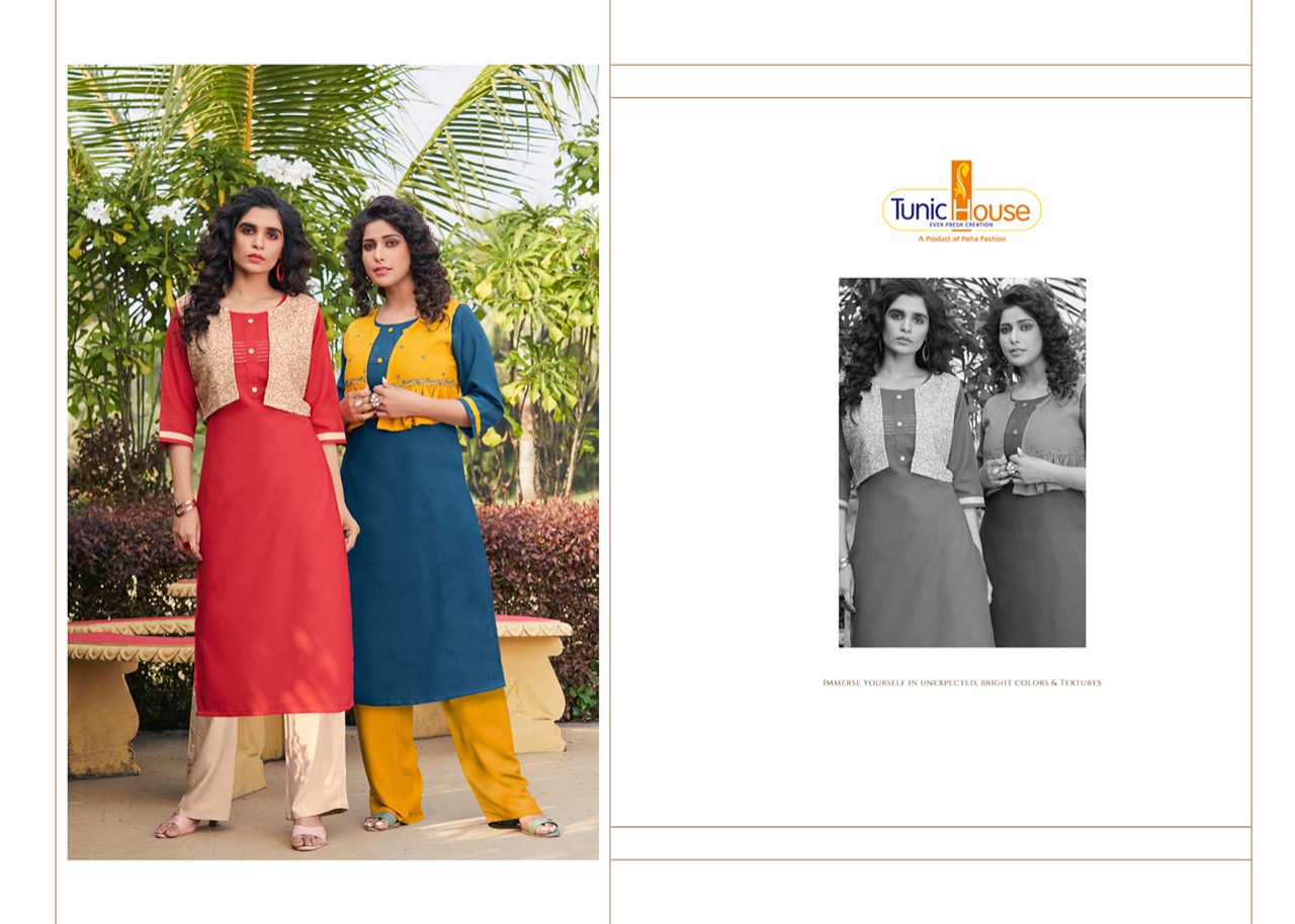 tunic house nutan cotton affordable price jacket kurti catalog