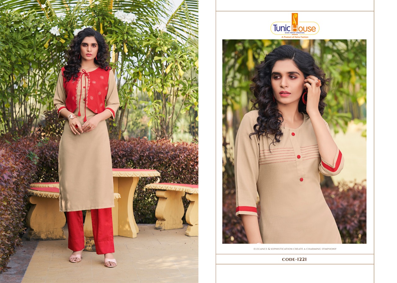 tunic house nutan cotton affordable price jacket kurti catalog