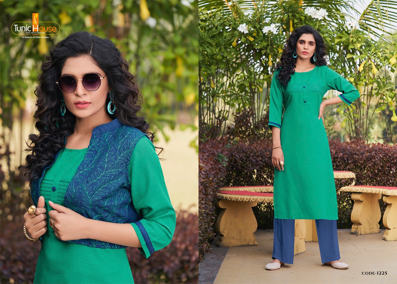 tunic house nutan cotton affordable price jacket kurti catalog