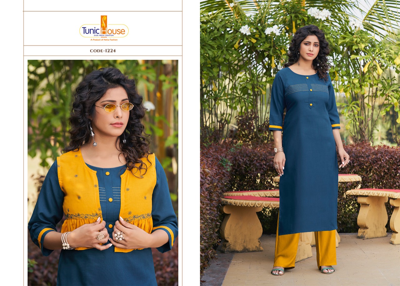 tunic house nutan cotton affordable price jacket kurti catalog