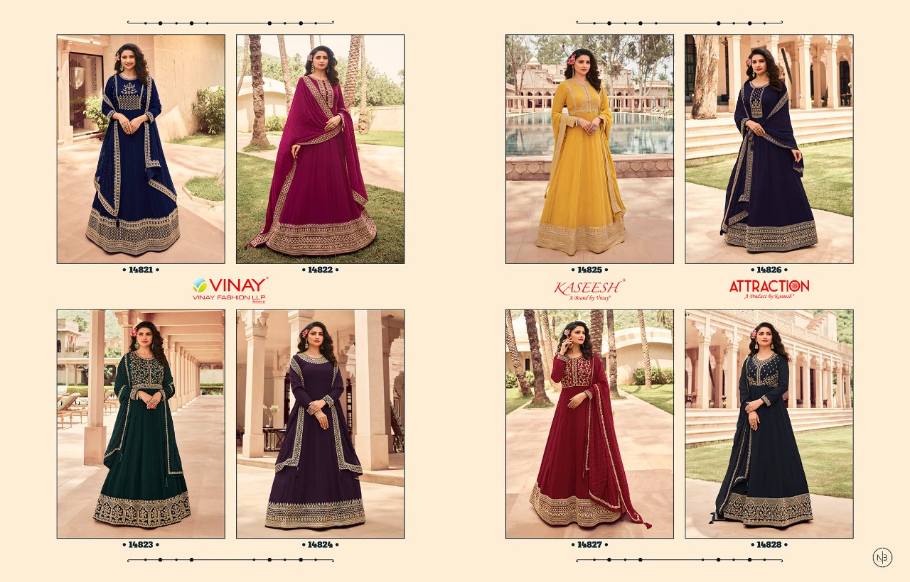 Vinay fashion kaseesh attraction georgette festive look saree catalog