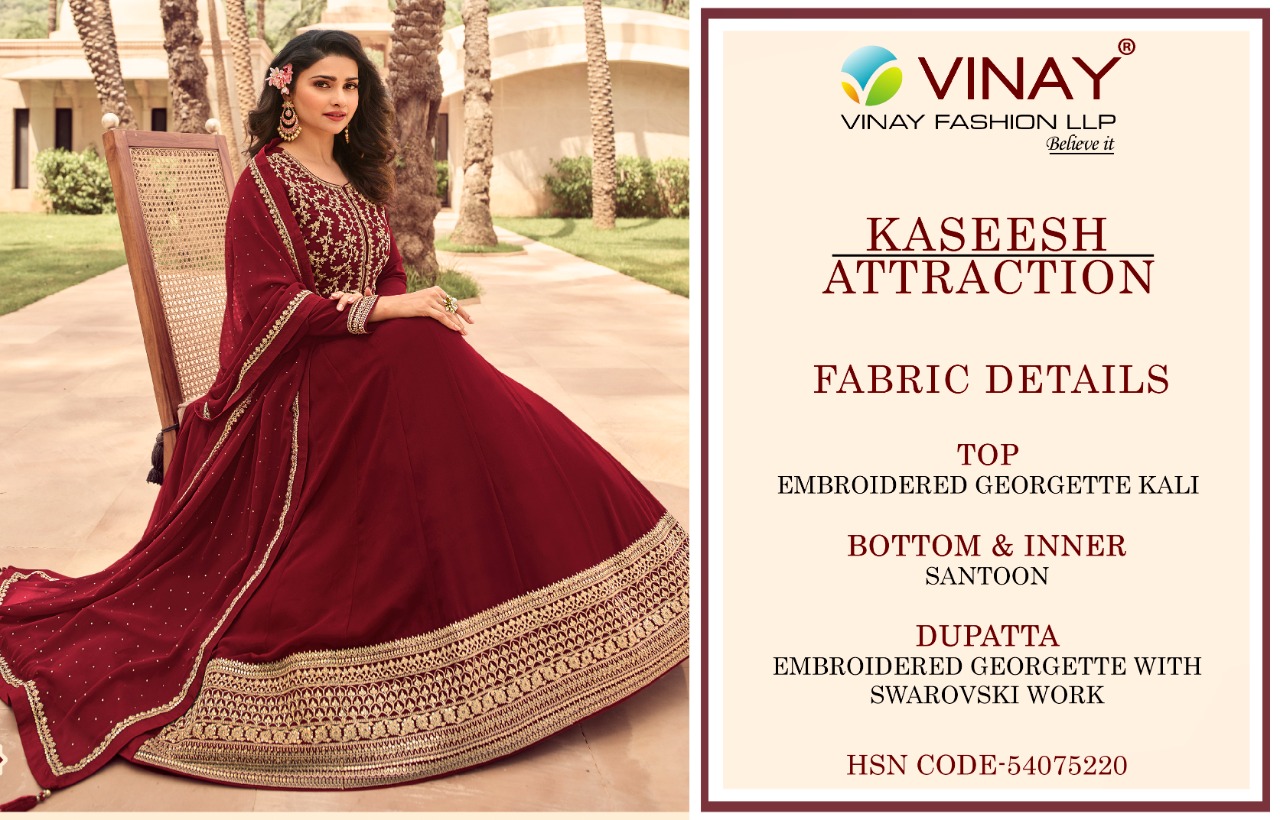 Vinay fashion kaseesh attraction georgette festive look saree catalog