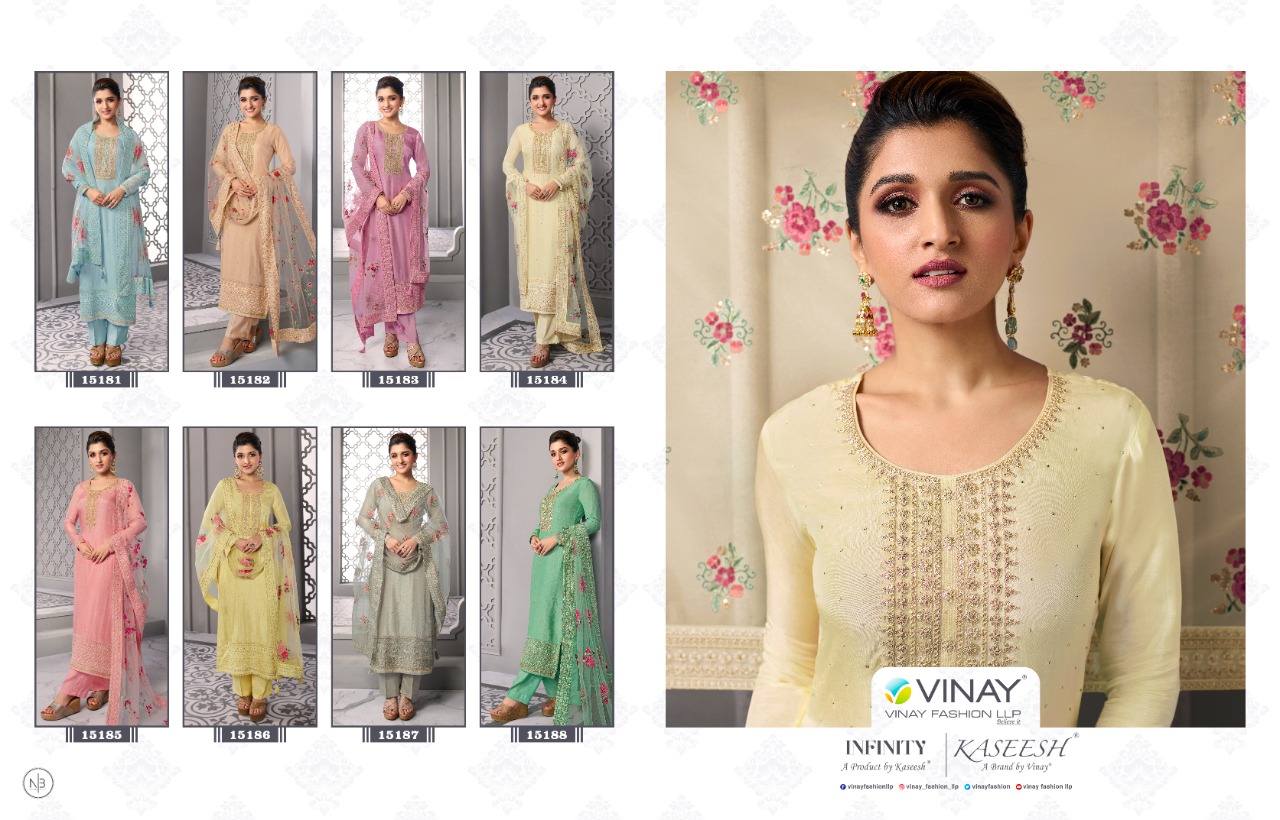 vinay fashion kaseesh infinity silk astonshing salwar suit catalog