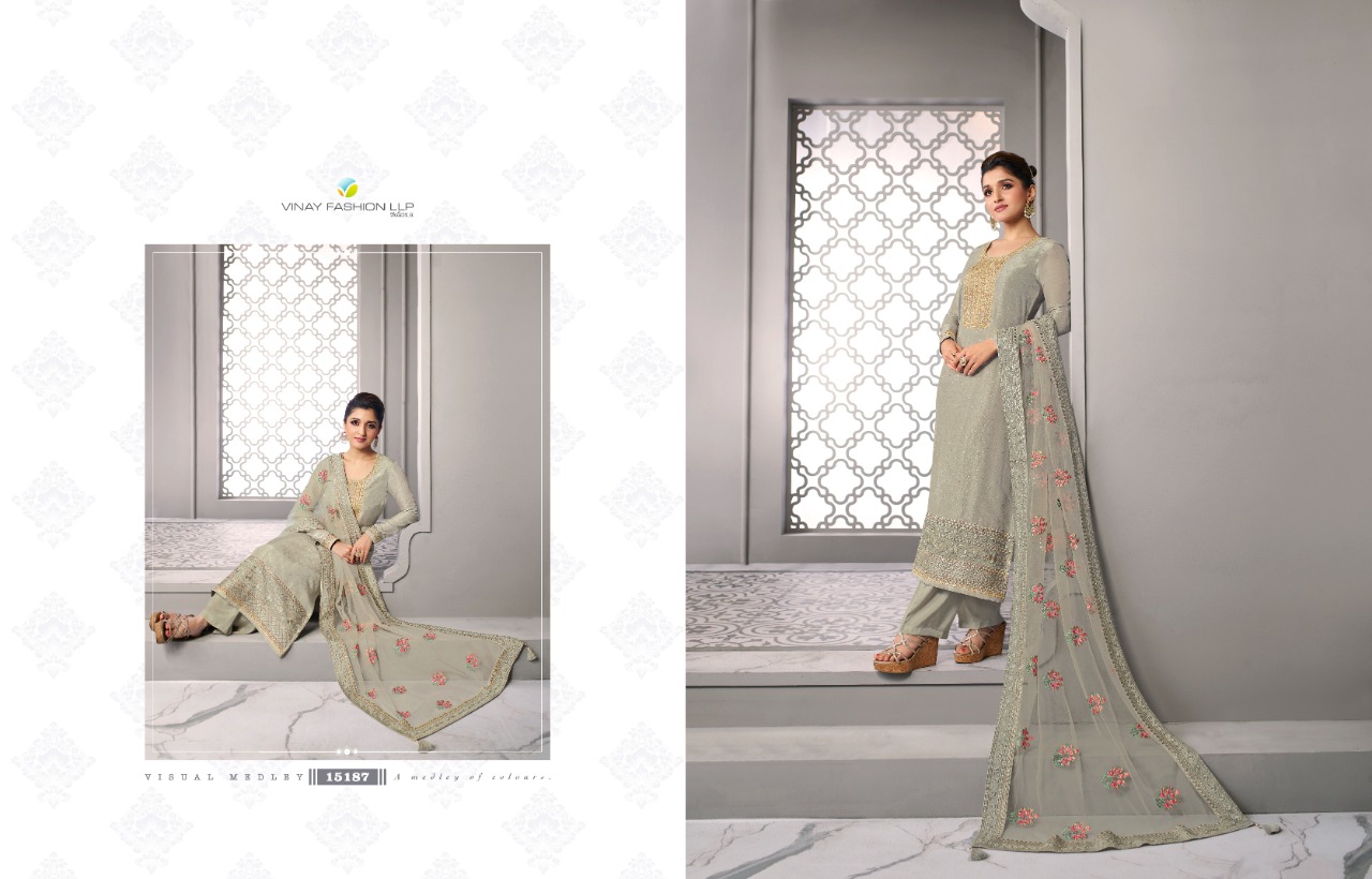 vinay fashion kaseesh infinity silk astonshing salwar suit catalog