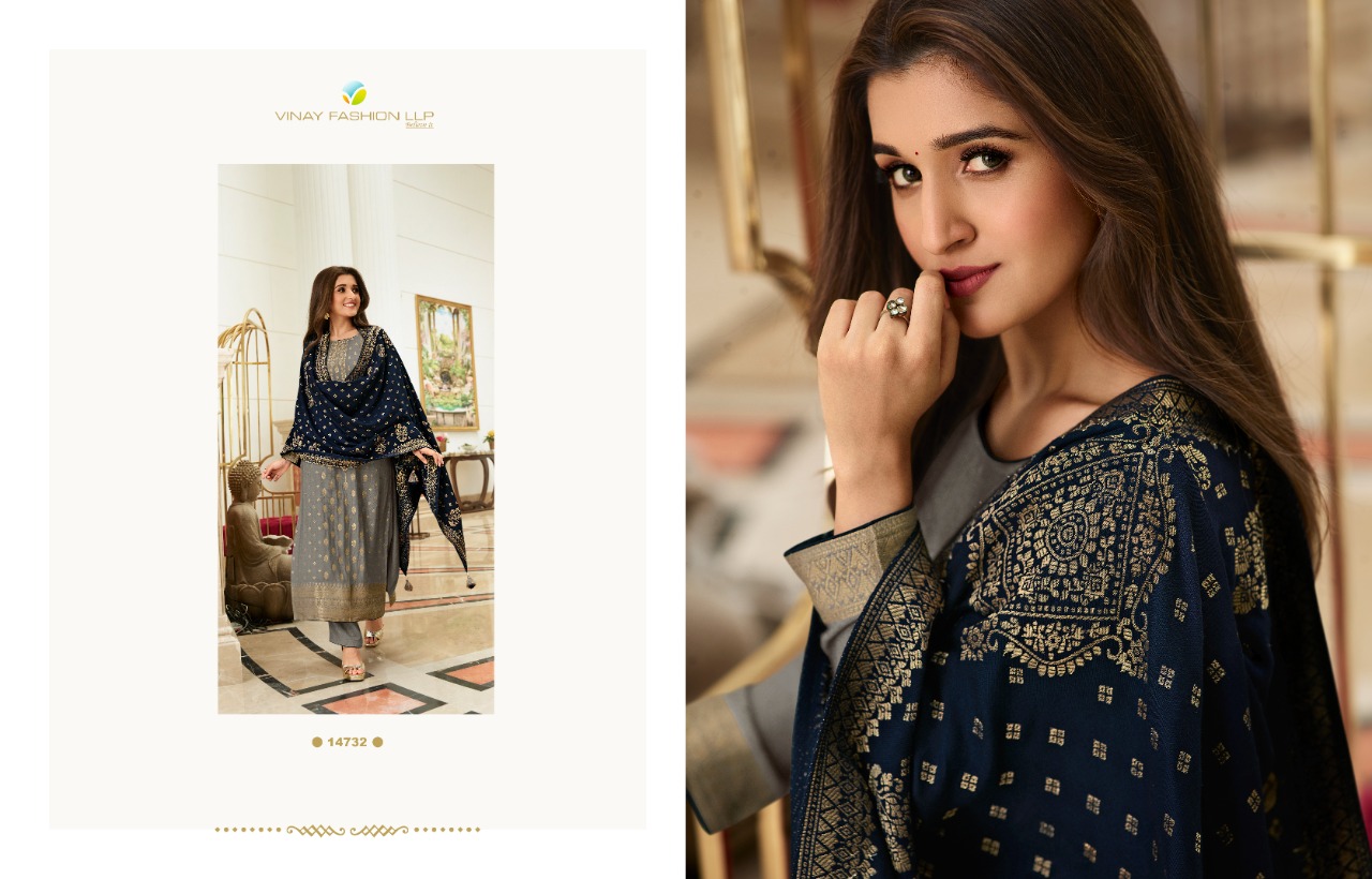 Vinay fashion kaseesh pashmina  viscose pashmina festive look salwar suit catalog