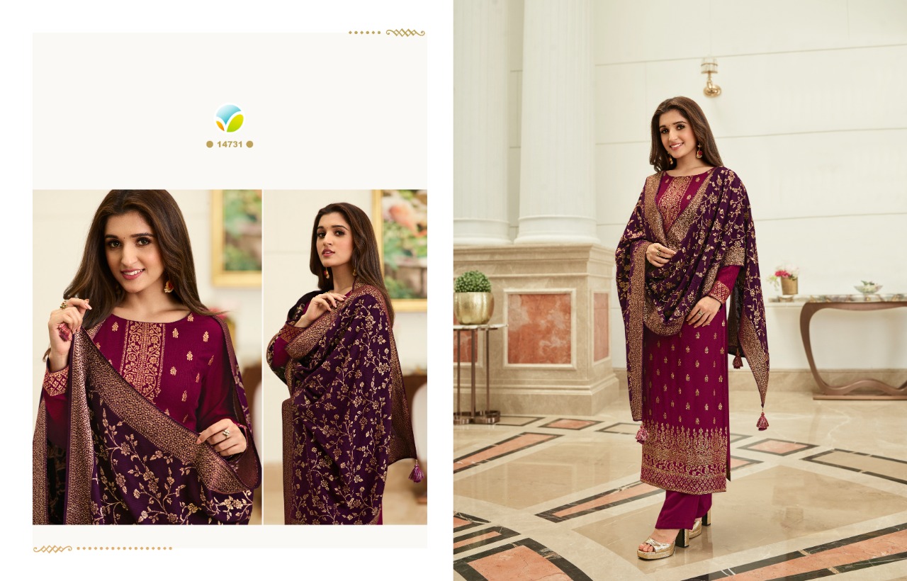 Vinay fashion kaseesh pashmina  viscose pashmina festive look salwar suit catalog