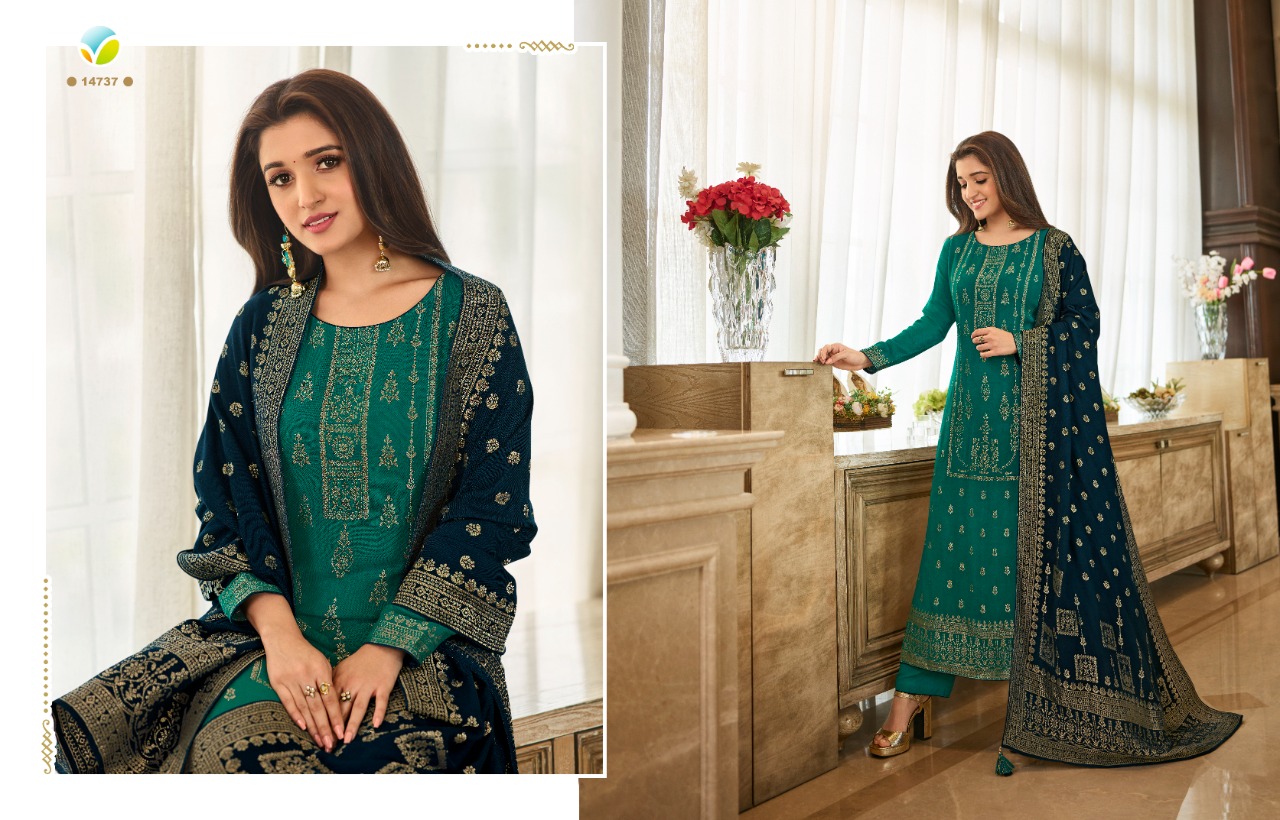 Vinay fashion kaseesh pashmina  viscose pashmina festive look salwar suit catalog