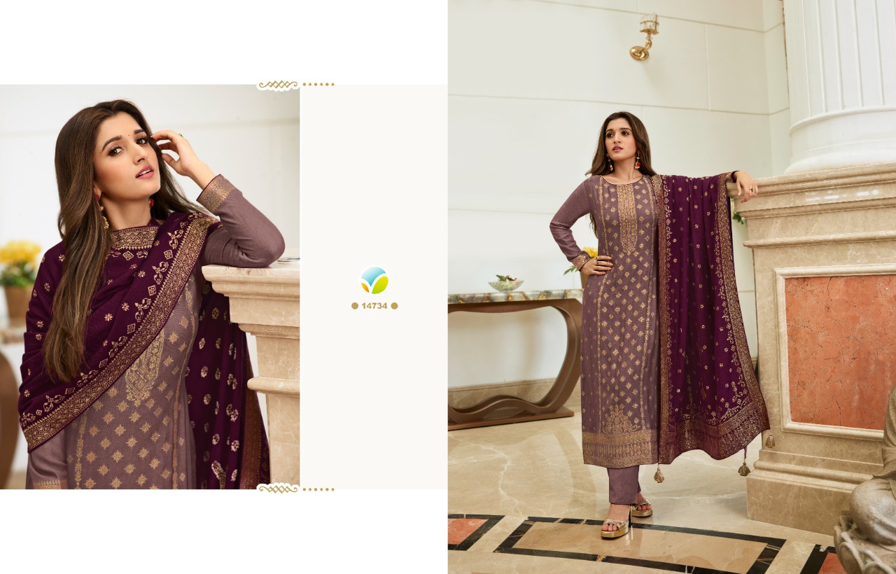 Vinay fashion kaseesh pashmina  viscose pashmina festive look salwar suit catalog