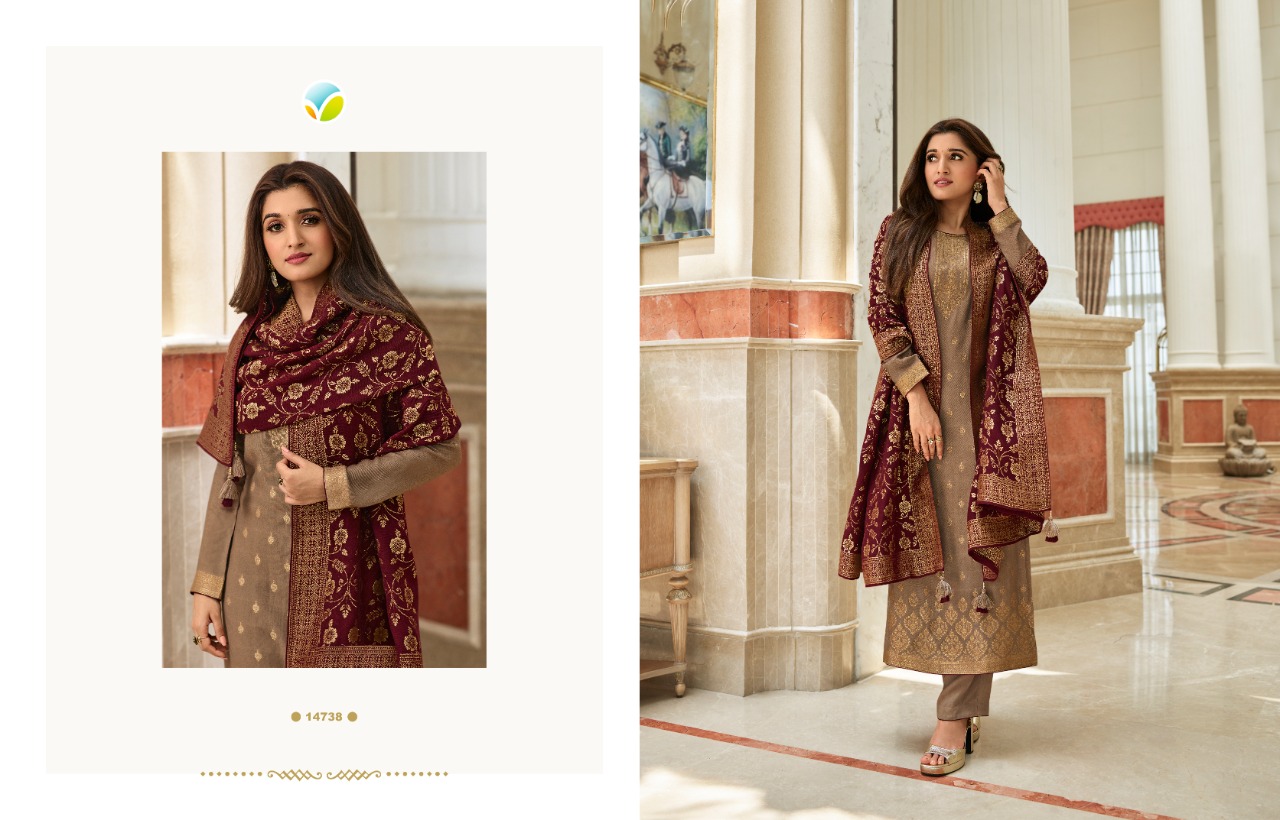 Vinay fashion kaseesh pashmina  viscose pashmina festive look salwar suit catalog