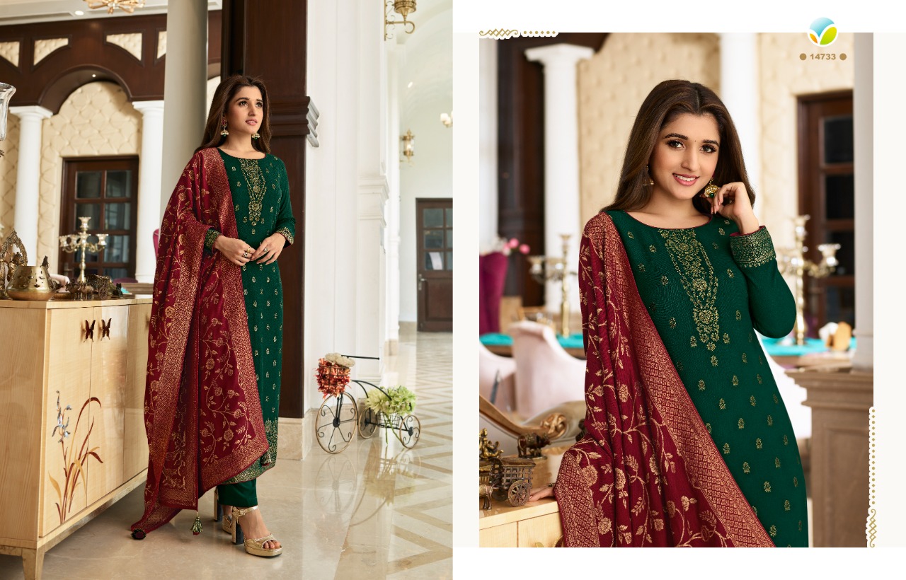 Vinay fashion kaseesh pashmina  viscose pashmina festive look salwar suit catalog