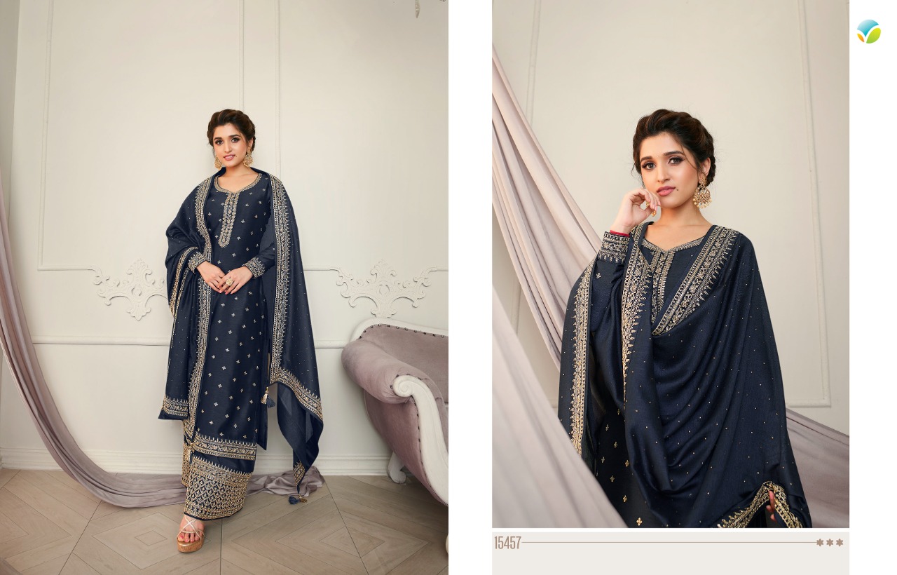 vinay fashion kaseesh shaheen silk gorgeous look salwar suit catalog