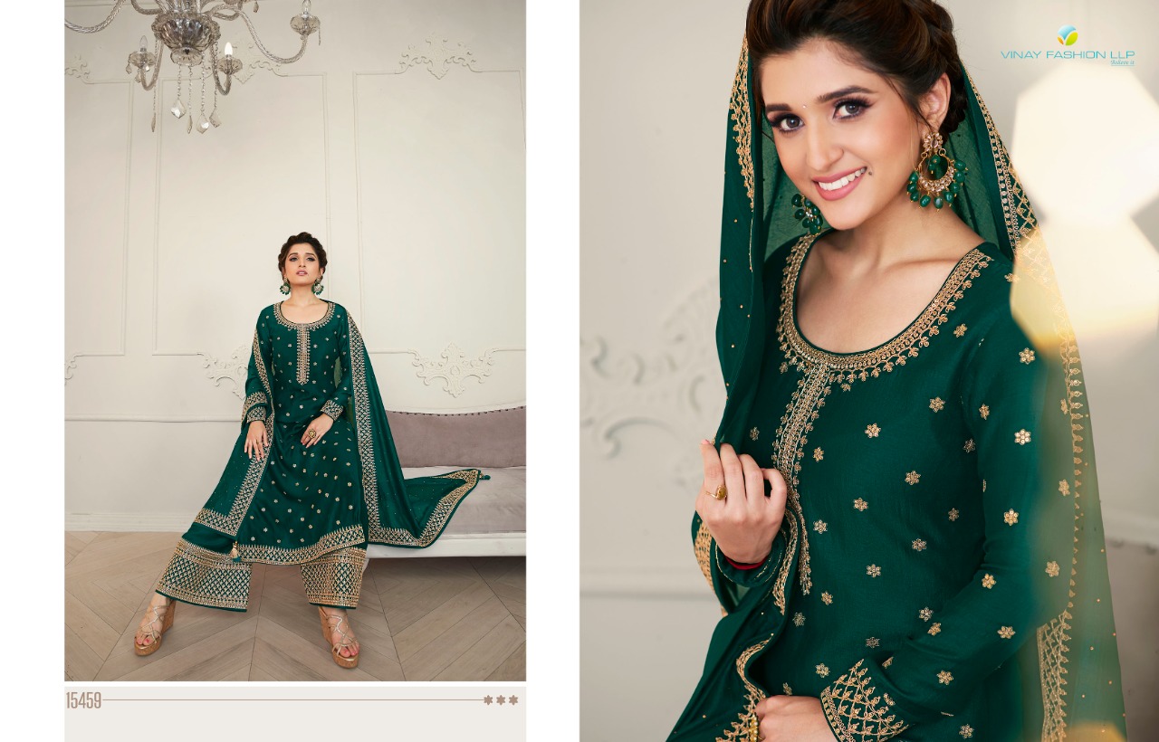 vinay fashion kaseesh shaheen silk gorgeous look salwar suit catalog