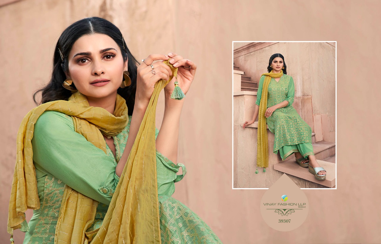 vinay fashion tumbaa festive viscose  decent look kurti with plazzo and dupatta catalog