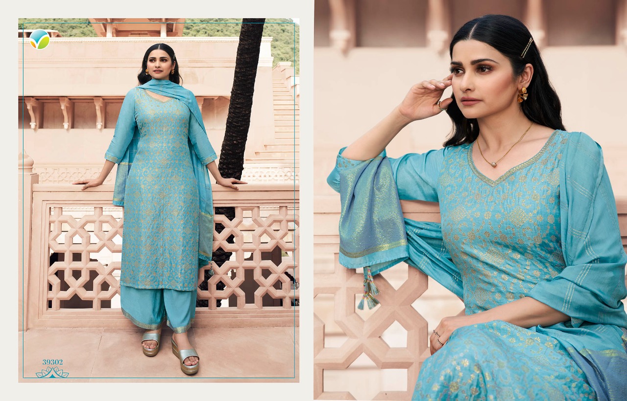 vinay fashion tumbaa festive viscose  decent look kurti with plazzo and dupatta catalog