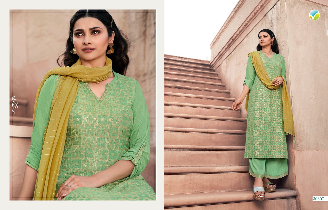 vinay fashion tumbaa festive viscose  decent look kurti with plazzo and dupatta catalog