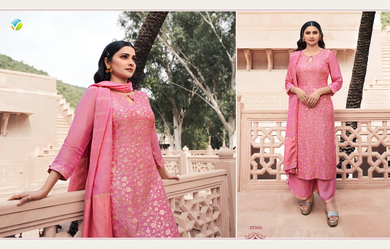 vinay fashion tumbaa festive viscose  decent look kurti with plazzo and dupatta catalog