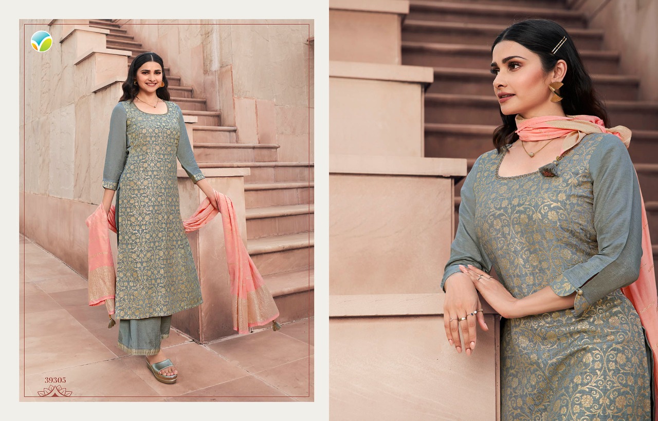 vinay fashion tumbaa festive viscose  decent look kurti with plazzo and dupatta catalog