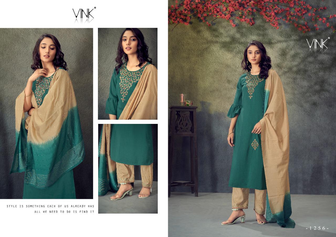 vink legacy viscose festive look top with palazzo and dupatta catalog