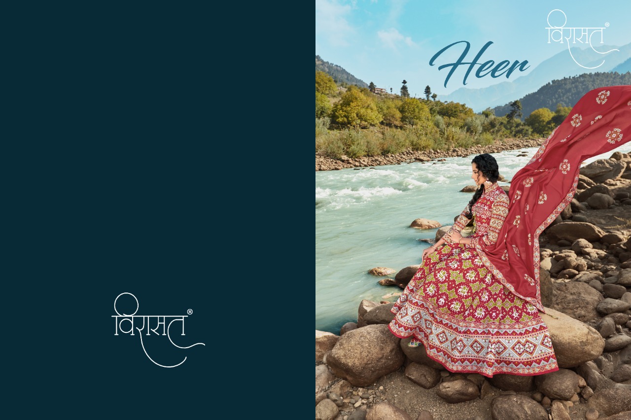 virasat heer 1001 to 1004 patola regal look lehngha choli catalog