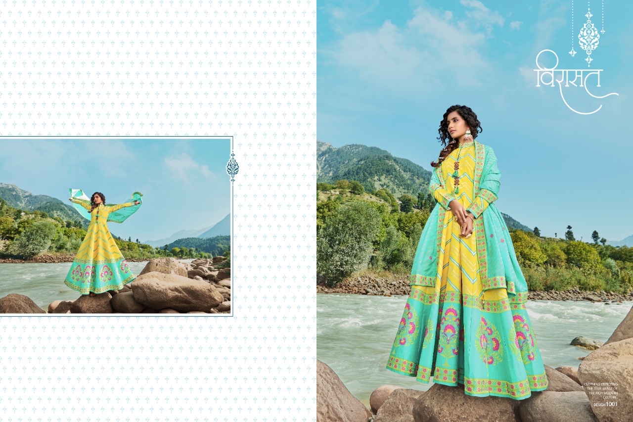 virasat heer 1001 to 1004 patola regal look lehngha choli catalog