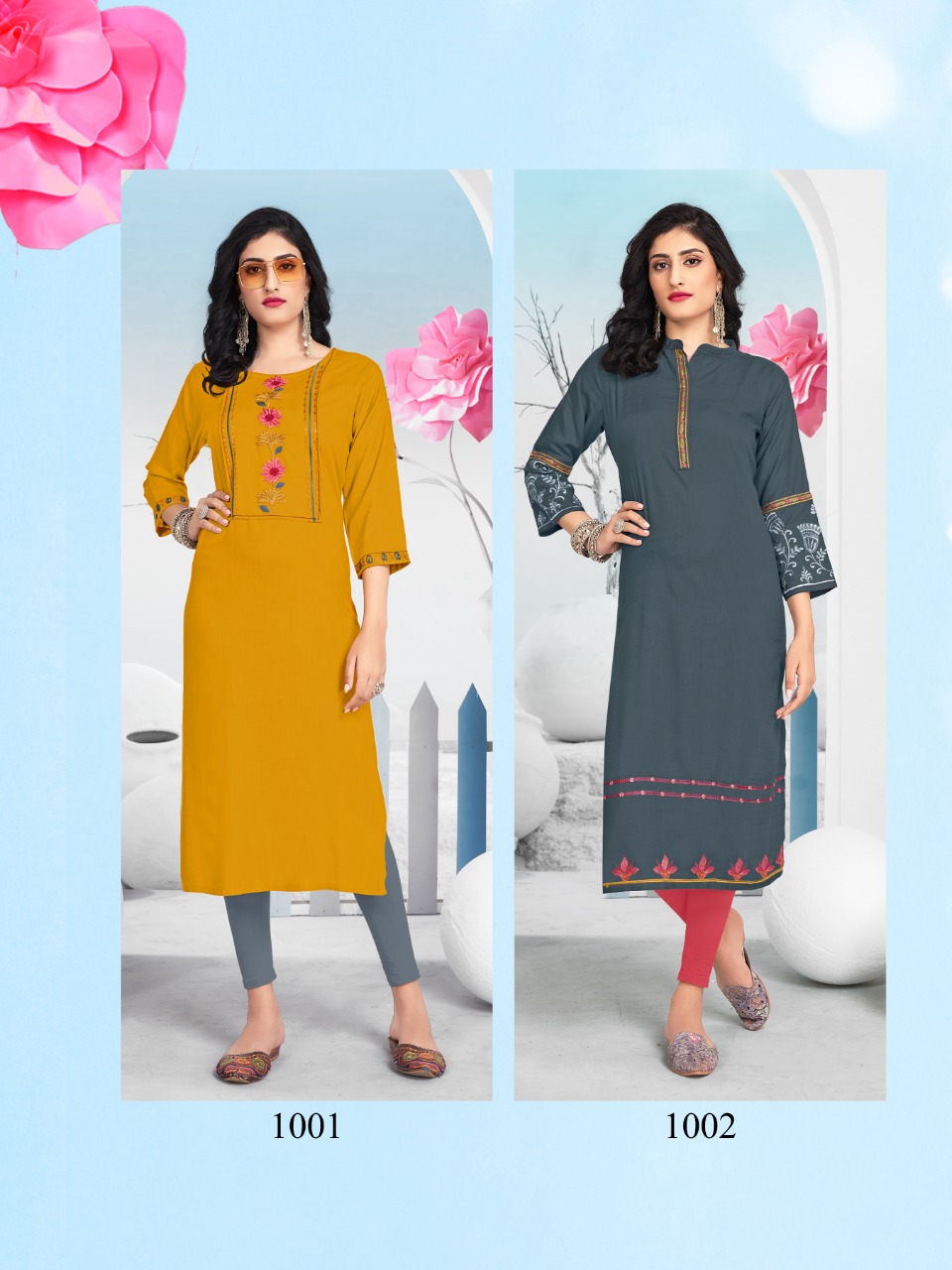 vitara fashion celesta rayon classic trendy look kurti catalog