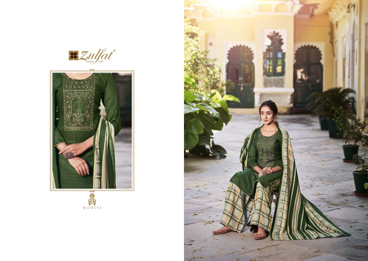 zulfat designer suit mohini pure pashmina exclusive print salwar suit catalog