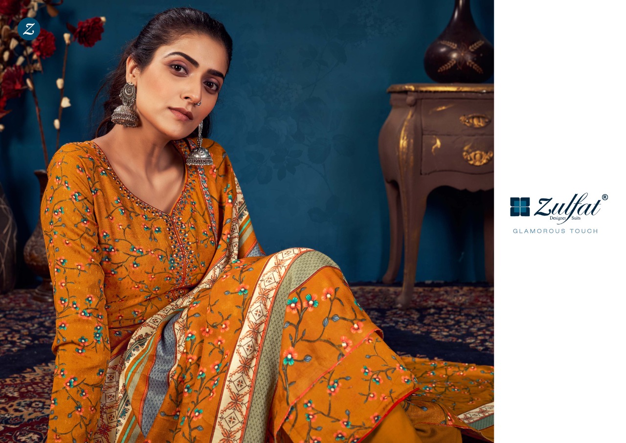 zulfat designer suit siyahi pure pashmina elegant look salwar suit catalog