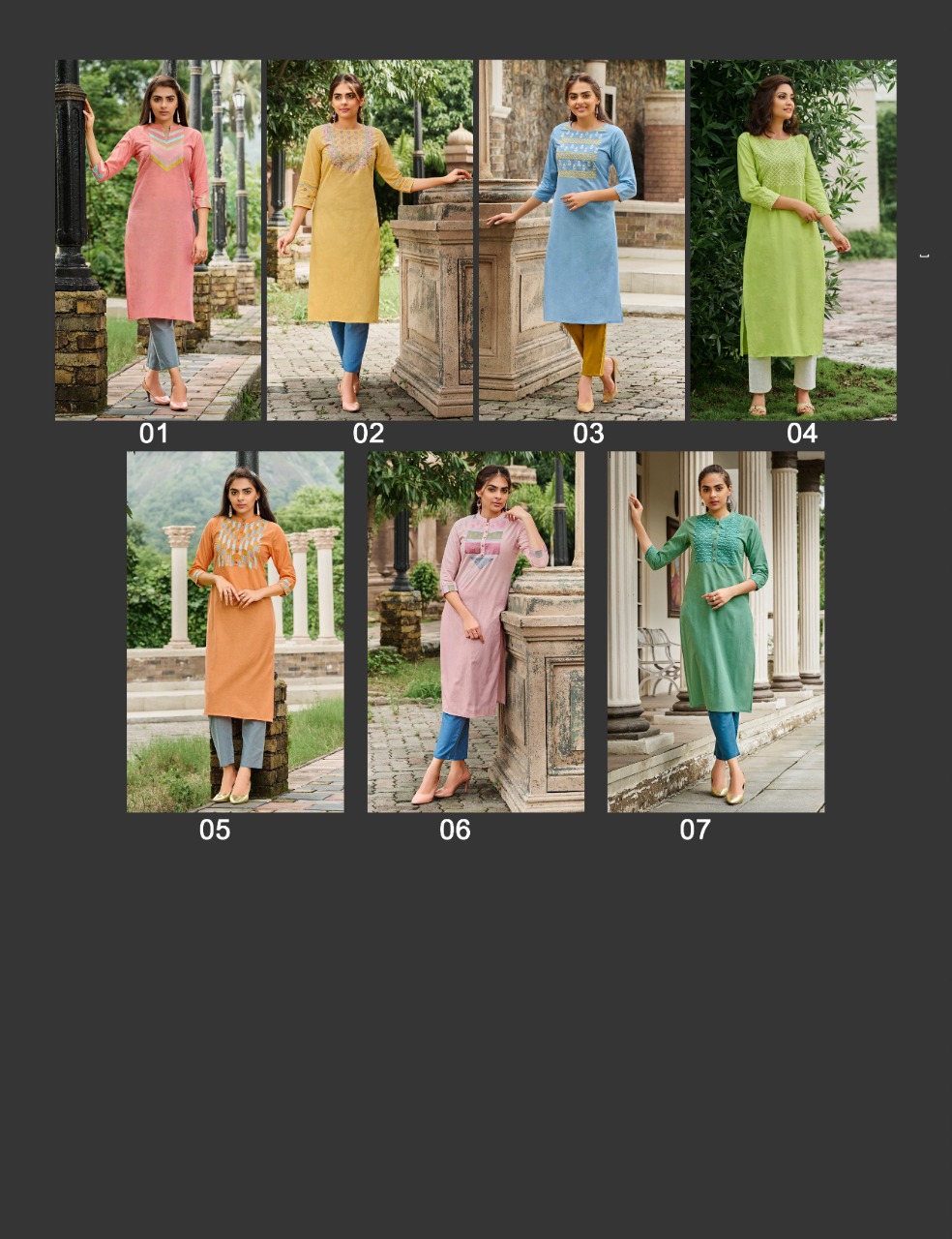 100 miles mihika cotton  authentic fabric kurti catalog