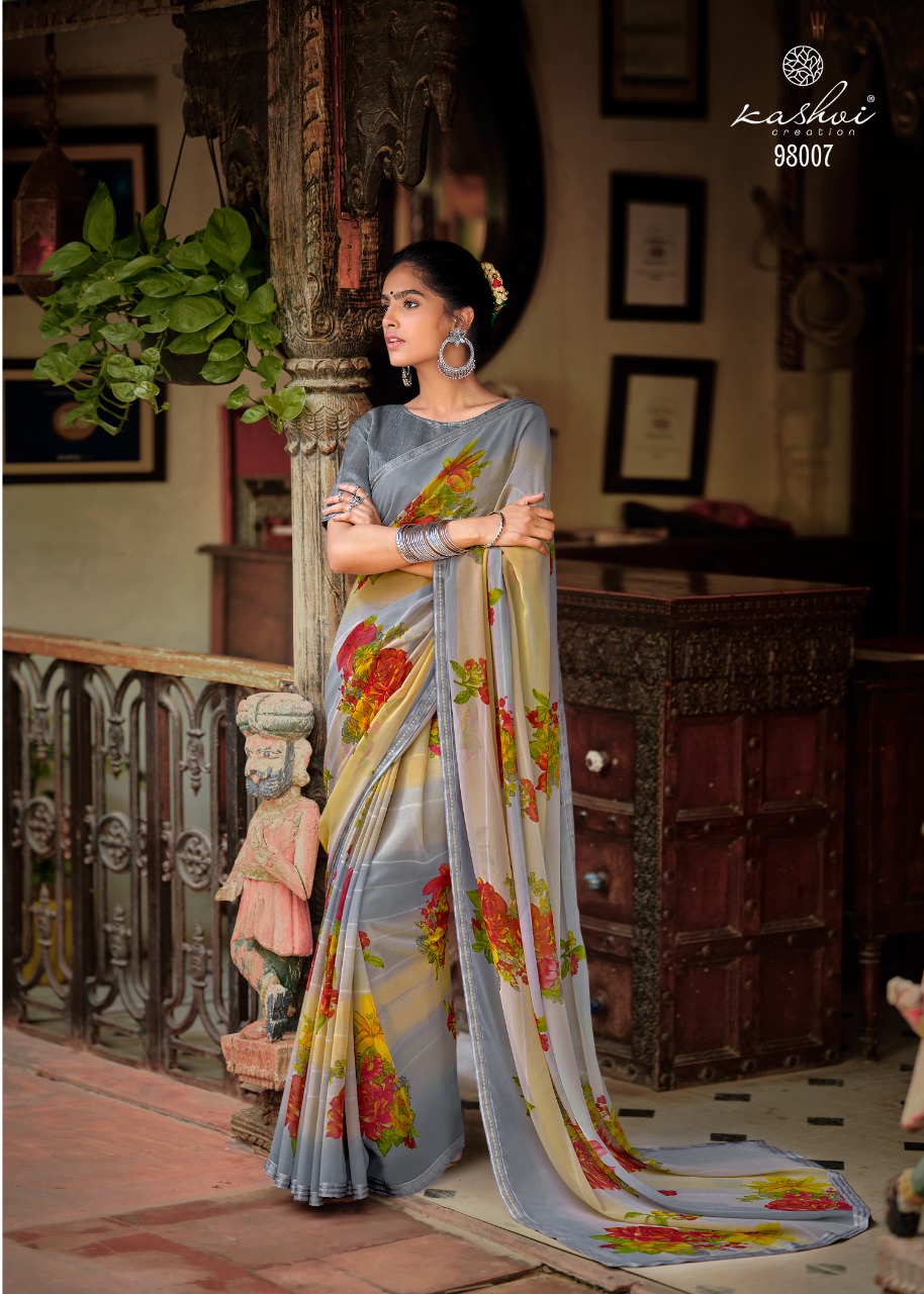 lt kashvi creation janki chiffon beautifull print saree catalog