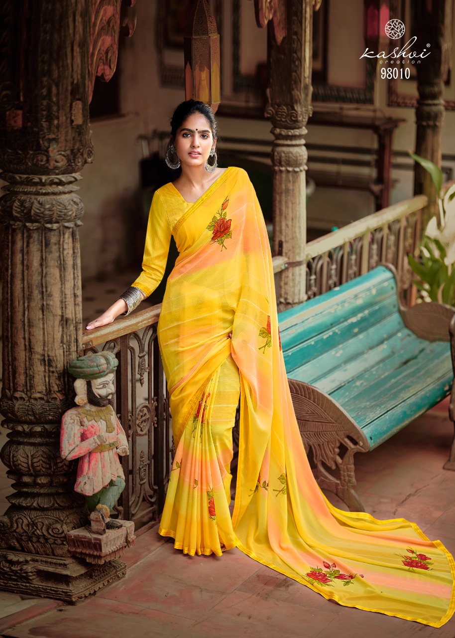 lt kashvi creation janki chiffon beautifull print saree catalog