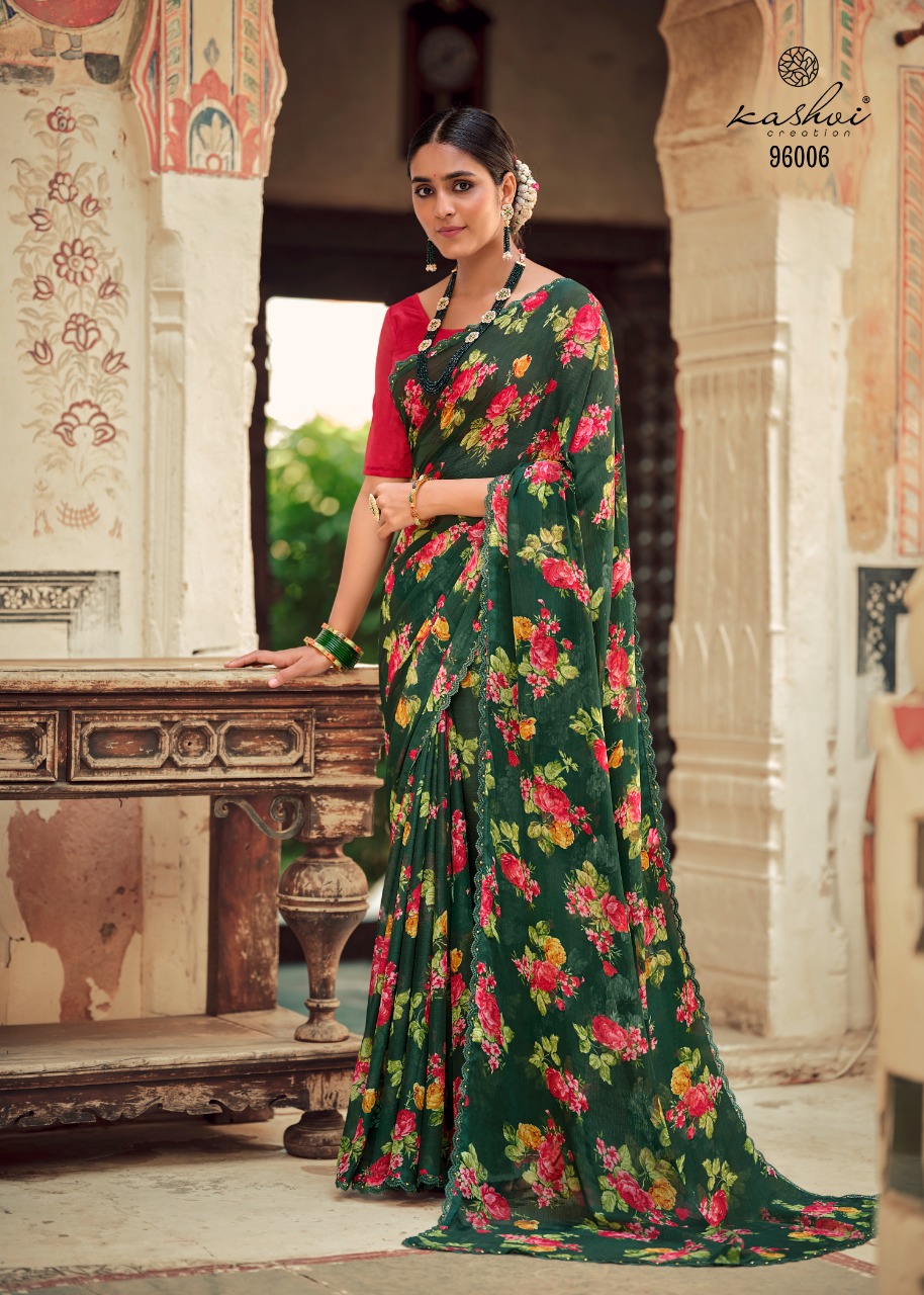 lt kashvi creation nirali vol 2 alfino beautiful flower print saree catalog