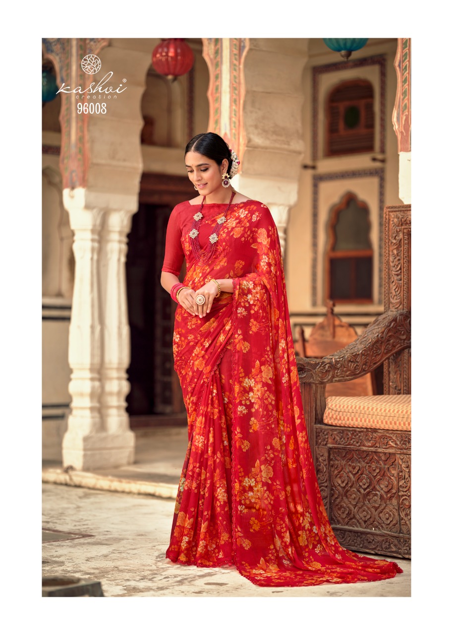 lt kashvi creation nirali vol 2 alfino beautiful flower print saree catalog