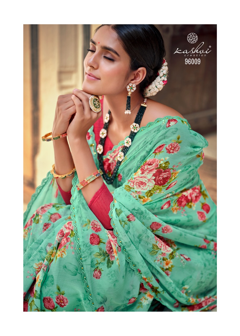 lt kashvi creation nirali vol 2 alfino beautiful flower print saree catalog