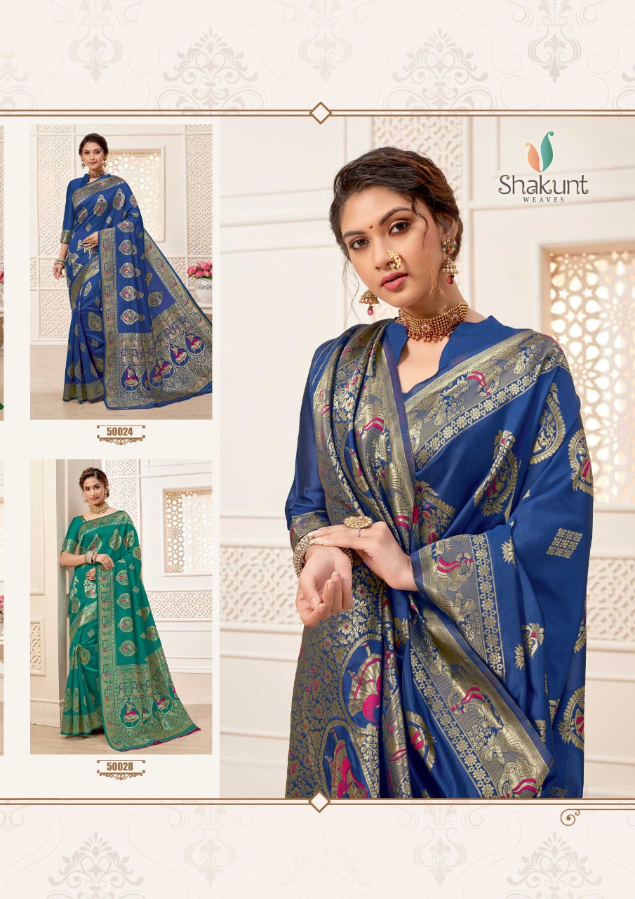 shakunt weaves Gauriputri art silk festive look saree catalog