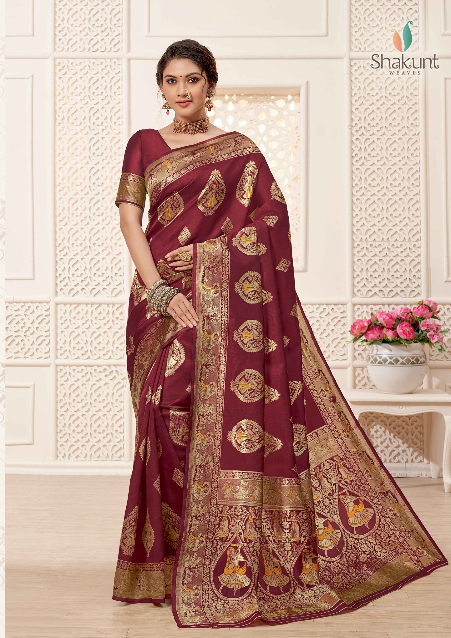 shakunt weaves Gauriputri art silk festive look saree catalog