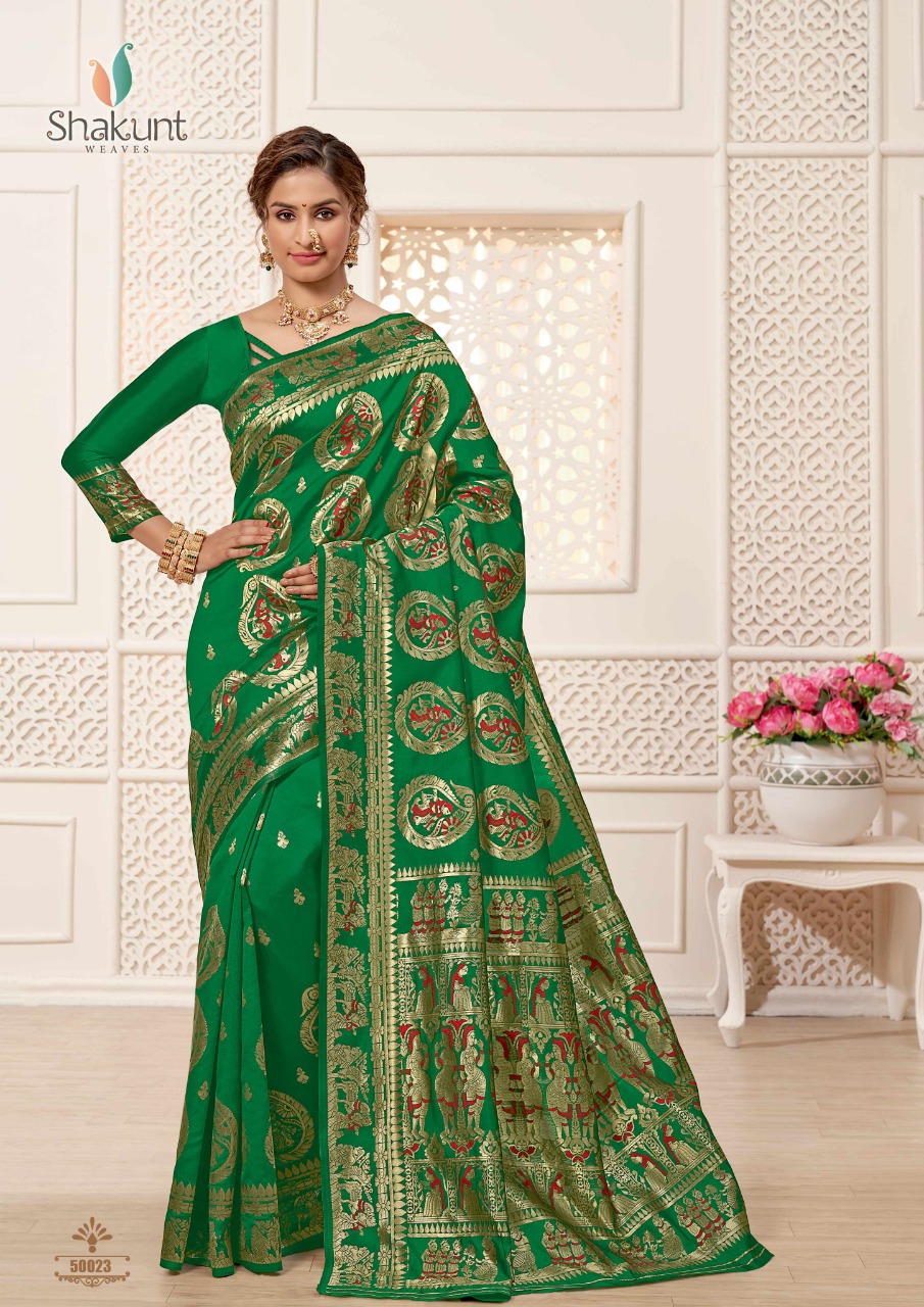 shakunt weaves Gauriputri art silk festive look saree catalog