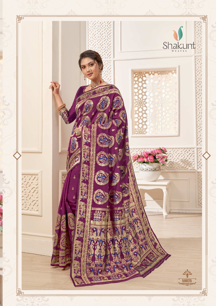 shakunt weaves Gauriputri art silk festive look saree catalog