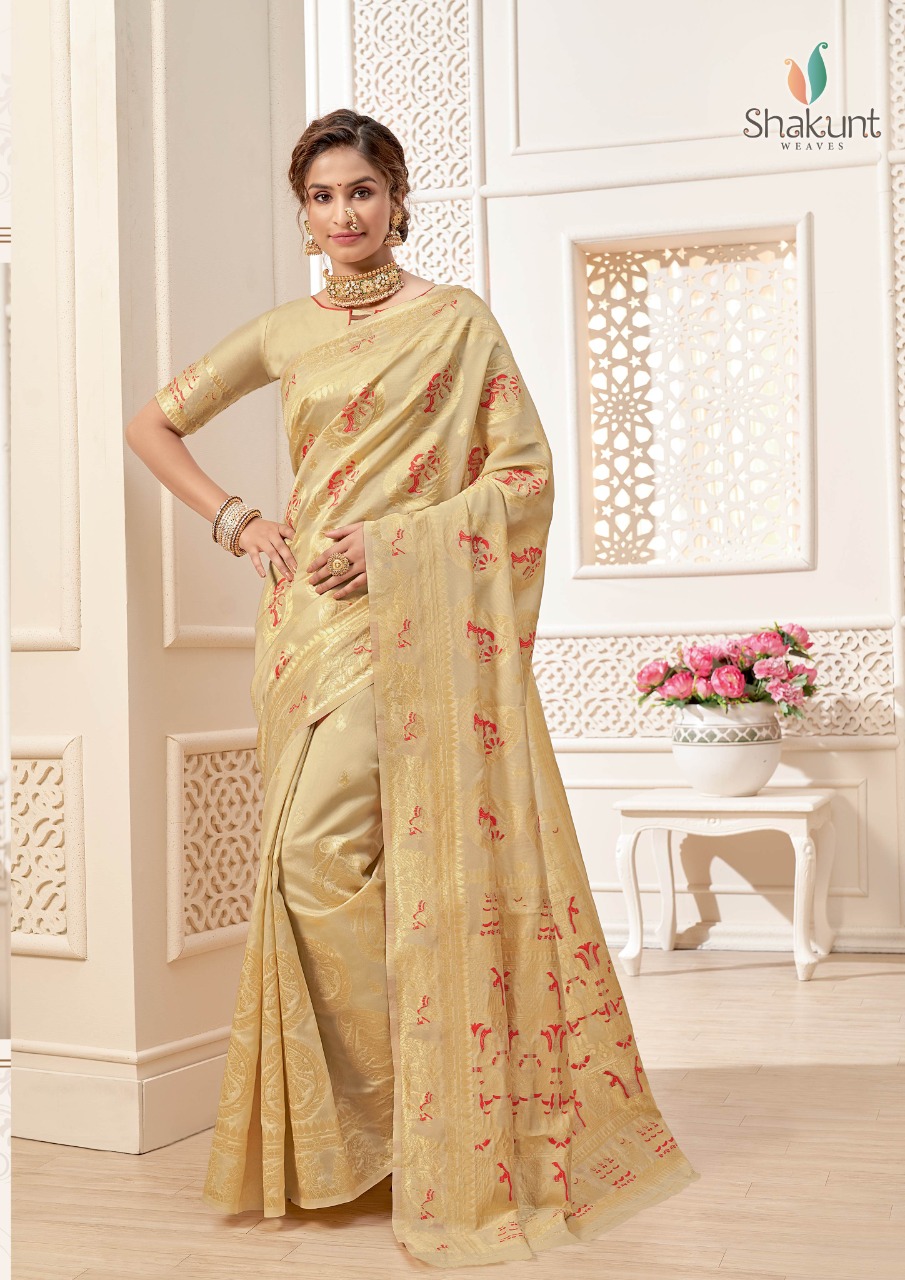 shakunt weaves Gauriputri art silk festive look saree catalog